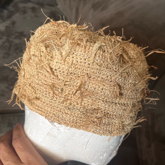 Crude Natural Raffia traditional handmade 2 sided Men African Toghu cap . - Picture 11 of 12